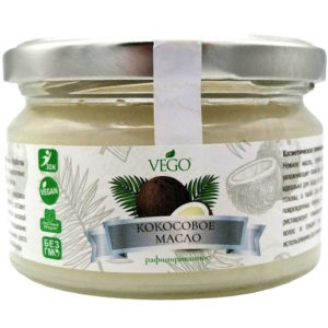 Рафинированное кокосовое масло VEGO, 200 мл