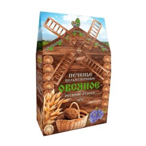 Печенье цельнозерновое овсяное с кунжутом, 300 г