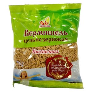 Макароны: Вермишель цельнозерновая пшеничная, 350 г Дивинка