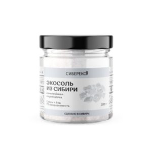 Соль Экосоль измельченная в кристаллах (стекло), 200 г
