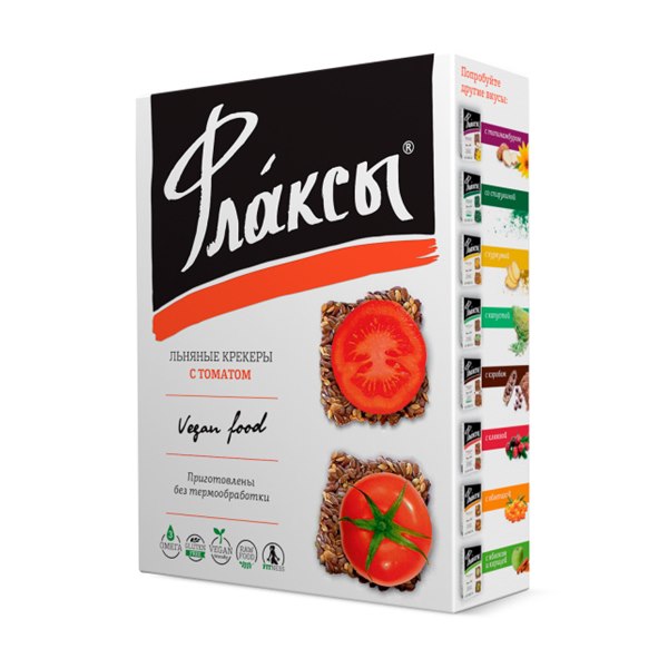 Флаксы с томатом 1 Флаксы с Томатом, 120 г (Компас Здоровья)
