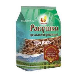 Макароны: Ракушки цельнозерновые Три злака, 300 г Дивинка