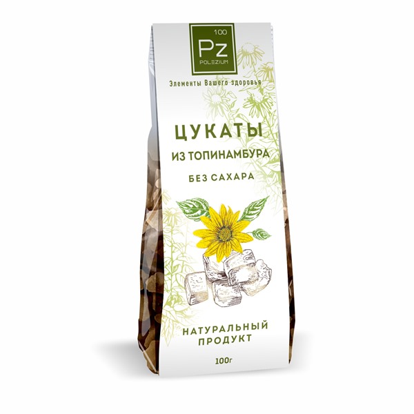 Цукаты из топинамбура Polezium, 100 гр 1 Цукаты из топинамбура Polezium, 100 гр