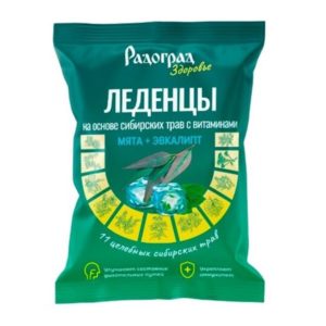 Леденцы травяные (мята+эвкалипт), 48 г Радоград