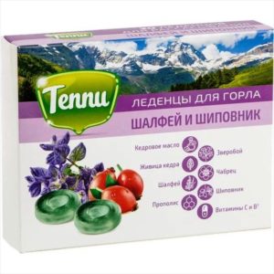 Леденцы ТЕППИ "Шалфей и шиповником", уп. ЭКОЛ