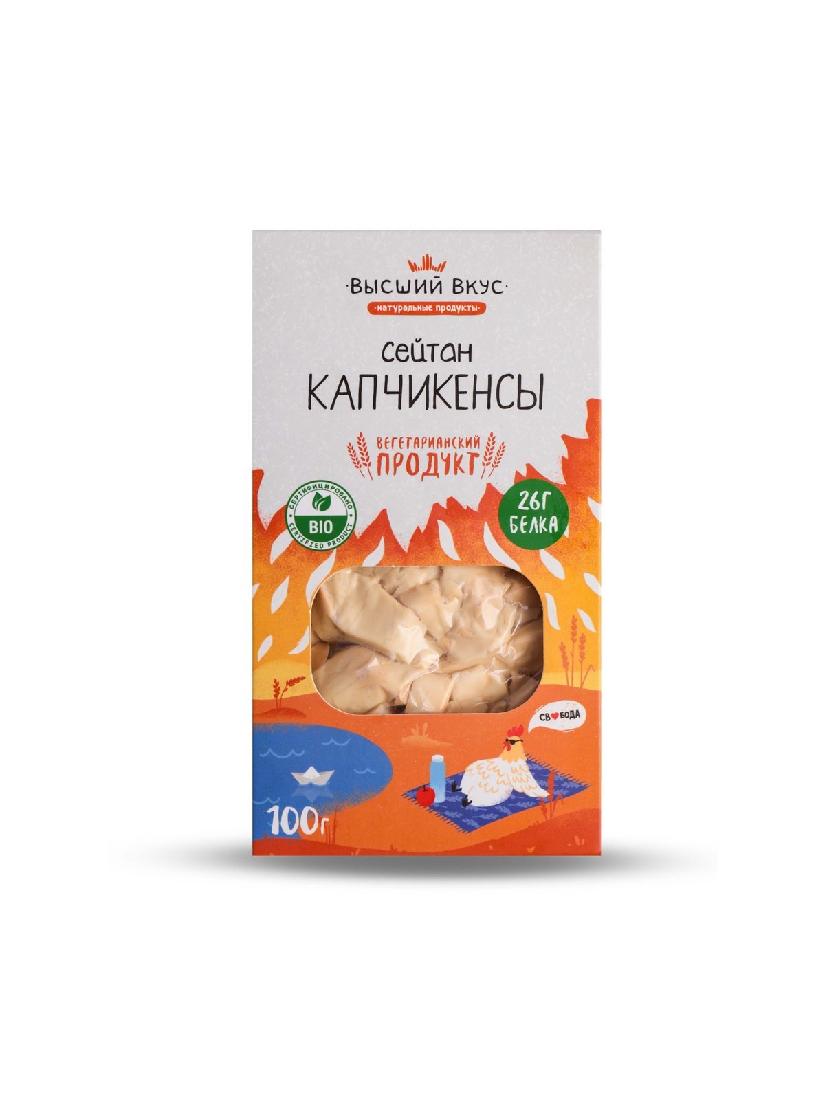 Сейтан "Капчикенсы", 100 г Высший вкус 1 00 00002770 447f9649ea2d
