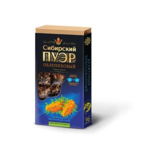 Чай Иван да "Сибирский пуэр", плитка 96 гр, Облепиховый