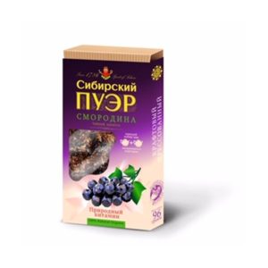 Чай Иван да "Сибирский пуэр", плитка 96 гр, Смородина