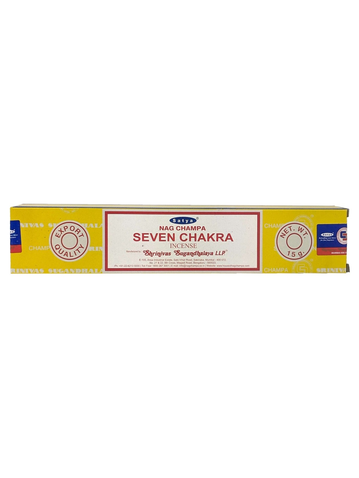 Ароматические палочки Seven Chakra от индийского производителя Satya 1 DP 00000253 582ee8c780fc