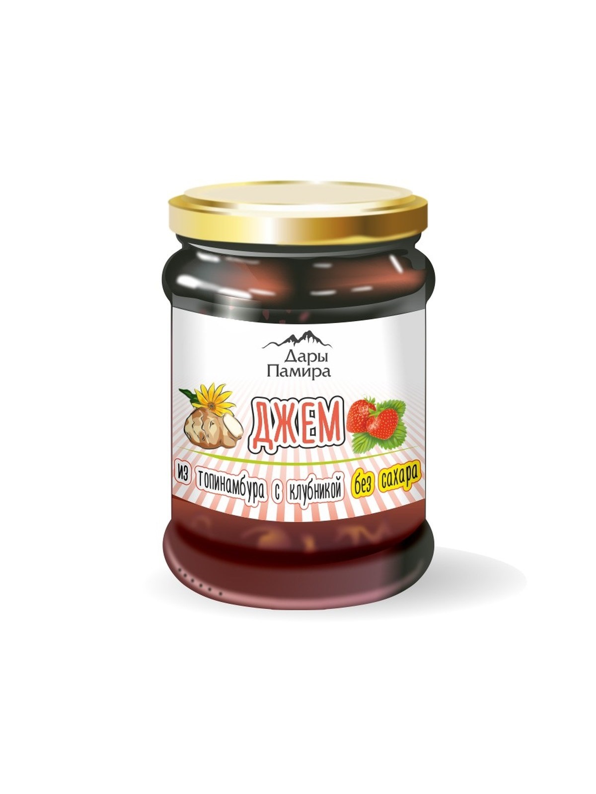 Джем из топинамбура с клубникой «Дары Памира», 300 г 1 DM 00004541 2b7d0fd6af0c