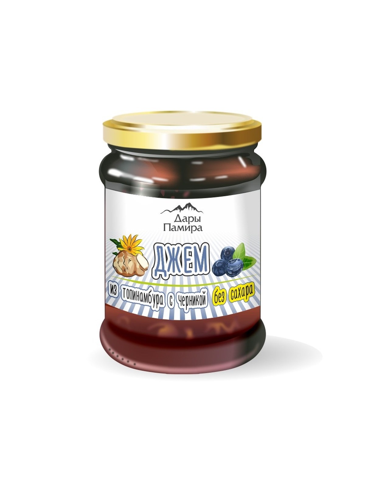Джем из топинамбура с черникой «Дары Памира», 300 г 1 DM 00004542 d8718f91bbf3