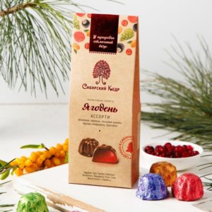 Конфеты Ягодень "Ассорти", 85 г Сибирский кедр