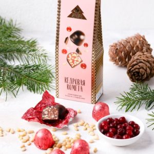 Конфеты "Кедровая комета с клюквой", 70 г Сибирские конфеты