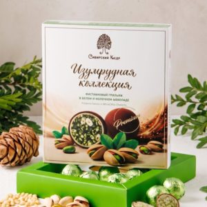 Конфеты "Изумрудная коллекция (фисташковый грильяж)", 135 г Сибирский кедр