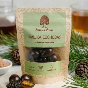 Сосновая шишка в темном шоколаде, 60 г Сибирский кедр