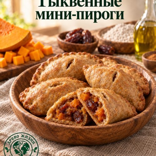 ГЛАВНАЯ 27 Тыквенные мини-пироги с финиками в деревянной посуде